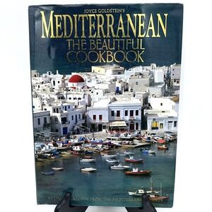 Mediterranean The Beautiful Cookbook Joyce Goldstein Hardcover Blue Recipes 1994